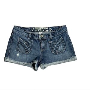 Mossimo Supply Co. Dark Blue Jean Shorts